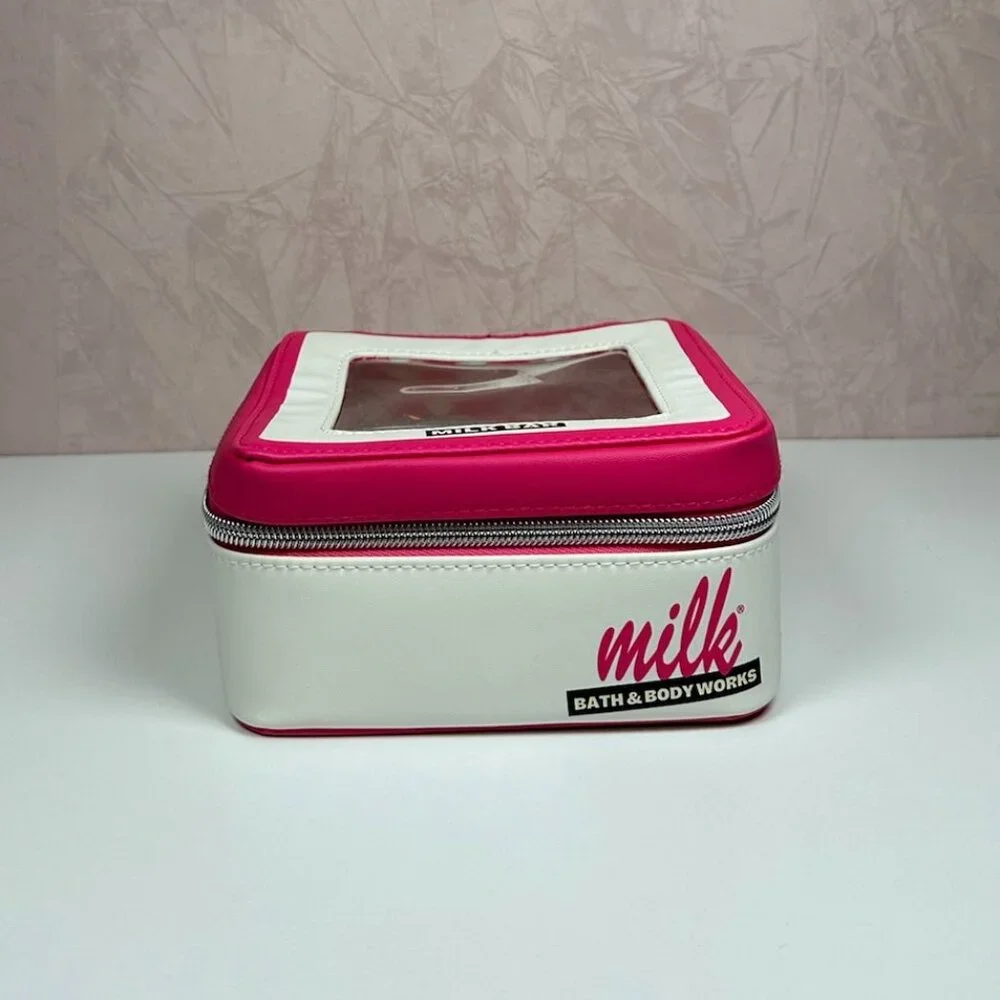 Bath & Body Works Milk Bar Cosmetic Bag w/2 coin wallets